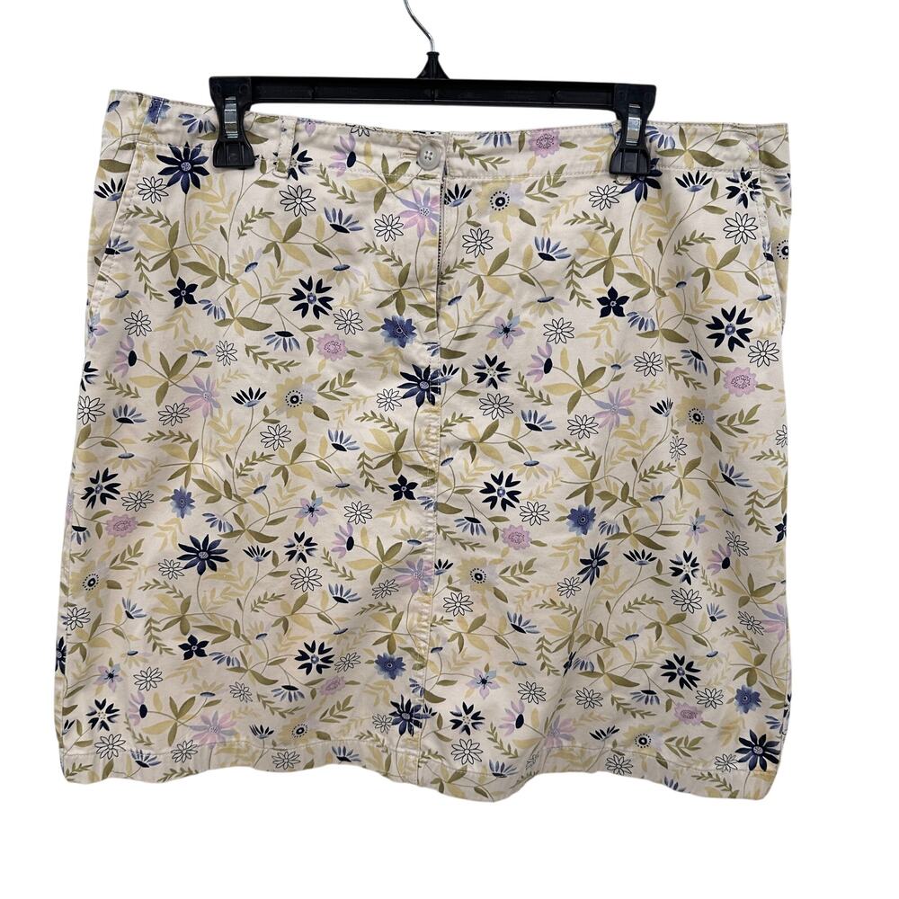 J. Jill Lived in Chino Cotton Floral Skirt // 14